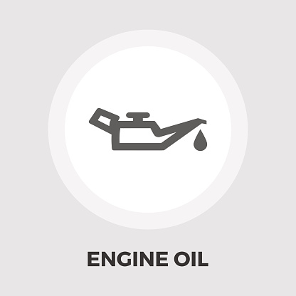 Engine oil flat icon