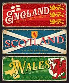 istock England, Scotland, Wales british regions plates 1363890858