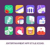Entertainment App Style Icons