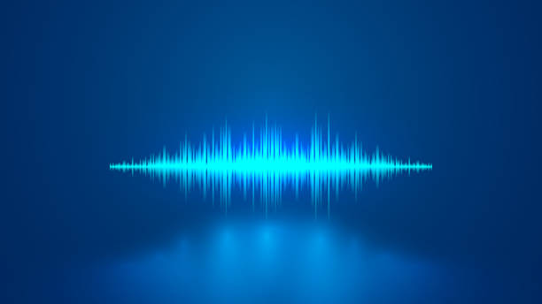 Equalizer blue sound wave. Voice recognition. VECTOR. Equalizer blue sound wave. Voice recognition. VECTOR. speech recognition stock illustrations