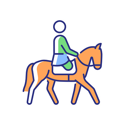 Equestrian RGB color icon