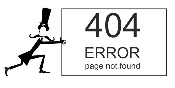 Error 404 page not found concept illustration, webpage banner vector art illustration