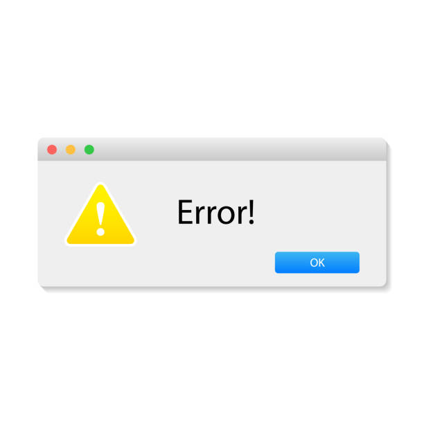 Error message window in your device Error message window in your device. Vector error message stock illustrations