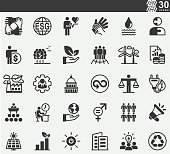 istock ESG,Environmental Social Governance Report Silhouette Icons 1315341680