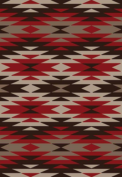 Ethnic background - Native American style Seamless geometric pattern in native American style indigenous peoples of the americas stock illustrations