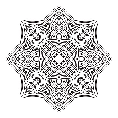 Download Ethnic Fractal Mandala Vector Circle Meditation Tattoo ...