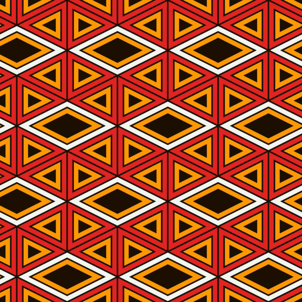 Ethnic, tribal seamless surface pattern. Native americans style background. Repeated diamond, triangles ornament. Geometric figures motif. Boho chic digital paper, textile print. Modern geo wallpaper. Ethnic, tribal seamless surface pattern. Native americans style background. Repeated diamond, triangles ornament. Geometric figures motif. Boho chic digital paper, textile print. Modern geo wallpaper. african culture stock illustrations