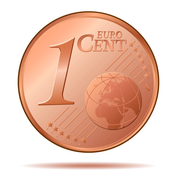 1 euro cent coin vector illustration of one euro cent coin very detailed europa mythological character stock illustrations