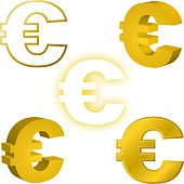 Currency icon, Euro symbol.