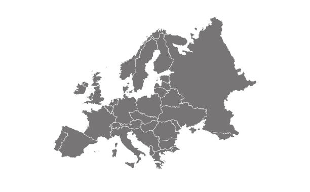 Europa map vector illustration Europa map vector illustration belarus stock illustrations