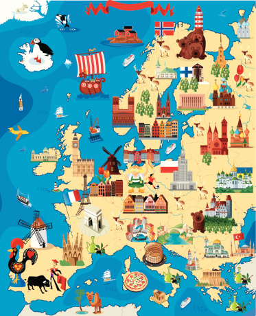 Europe Cartoon map