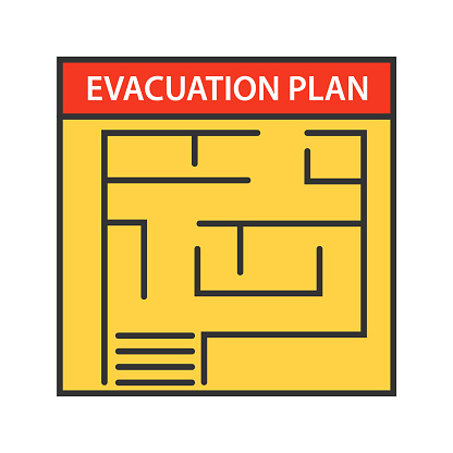 Evacuation plan icon