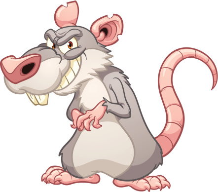 Evil cartoon rat.