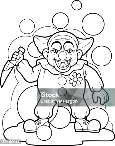 Evil Clown Coloring Page Kucuk Resim Bedava Indir