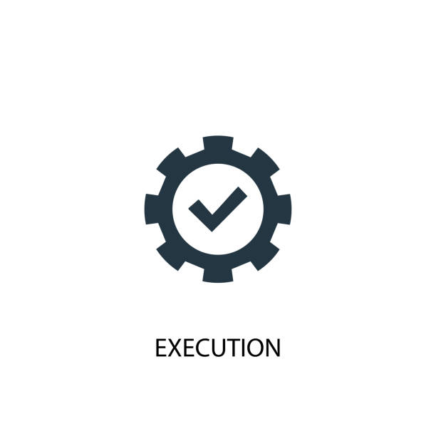 execution icon. Simple element illustration. execution concept symbol design. Can be used for web and mobile. execution icon. Simple element illustration. execution concept symbol design. Can be used for web and mobile. execution stock illustrations