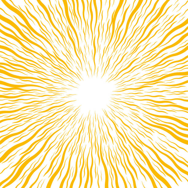Explosion Solar Burst Radiation vector art illustration