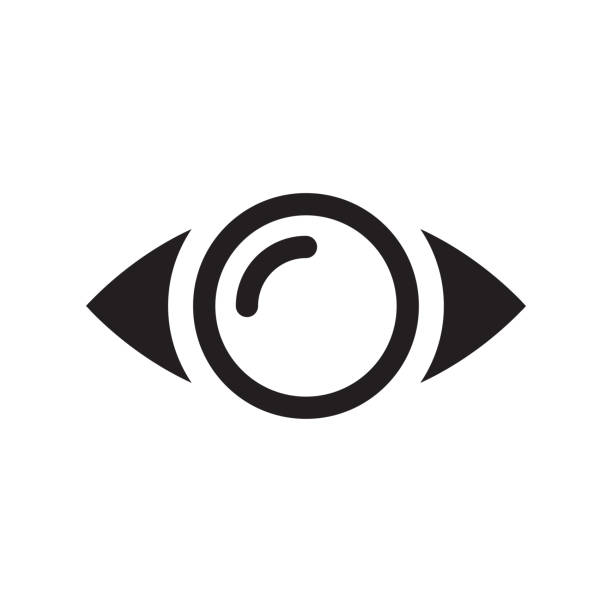 Eye icon vector illustration in trendy Eye icon vector illustration in trendy password visual novel stock illustrations