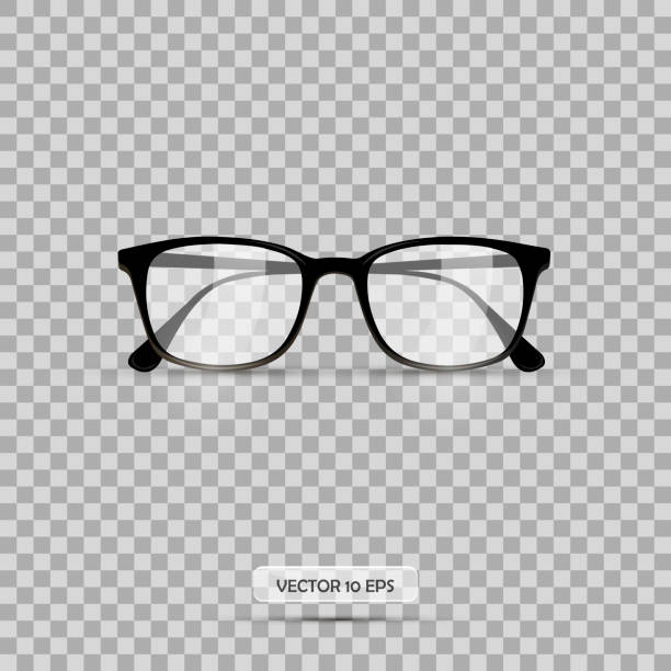 ilustrações de stock, clip art, desenhos animados e ícones de eyeglasses. vector illustration. geek glasses isolated on a white background. realistic icon eyeglasses. - eyeglasses