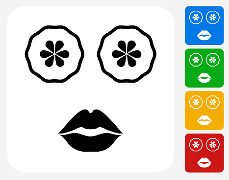 Face Mask Icon Flat Graphic Design