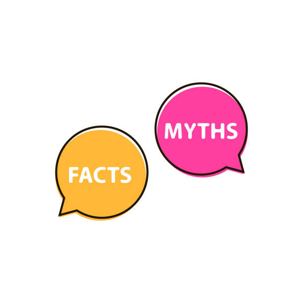 Facts and myths icon speech bubbles Facts and myths icon speech bubbles. Vector eps10 mythology stock illustrations