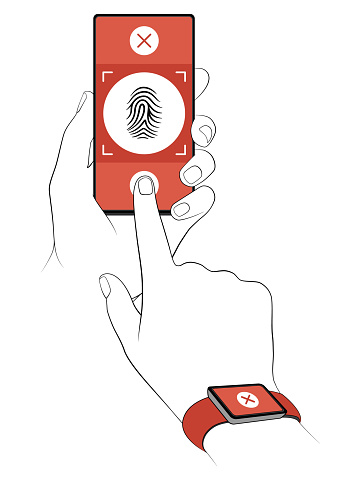 Failing to scan a fingerprint on a smartphone