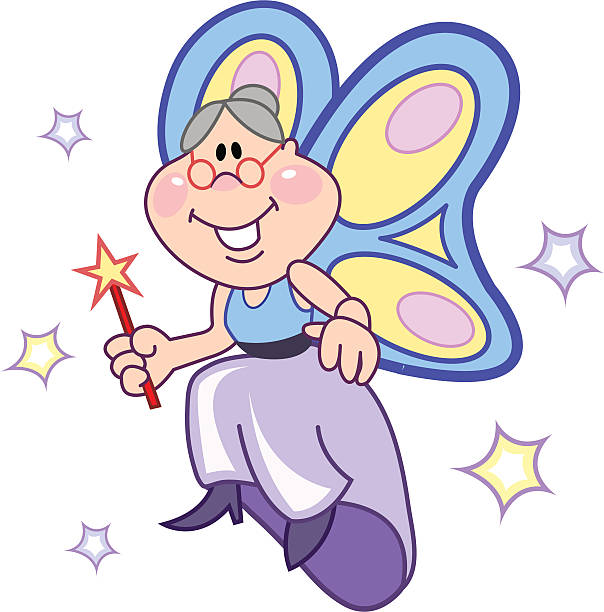фея - fairy godmother costume stock illustrations.