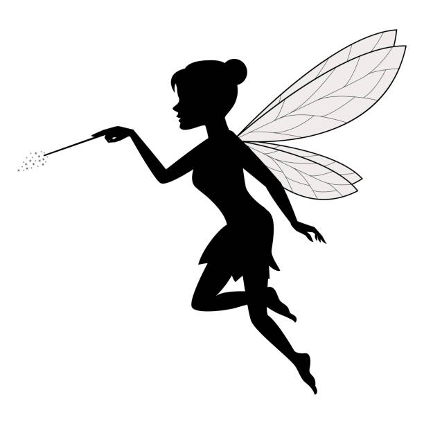 ilustraciones, imágenes clip art, dibujos animados e iconos de stock de agitando su varita de hada - fairy