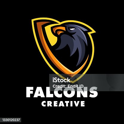 istock Falcon hawk Head Modern Mascot Logo Template 1330120237