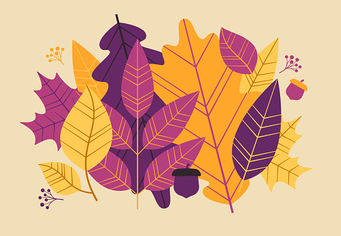 Fall Autumn Leaves Modern Background Design