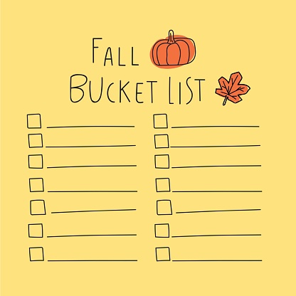 Fall bucket list.