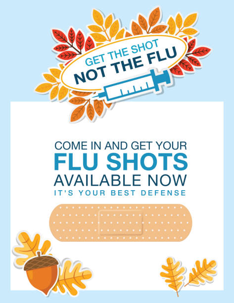 fall-flu-or-influenza-shot-poster-template-illustrations-royalty-free