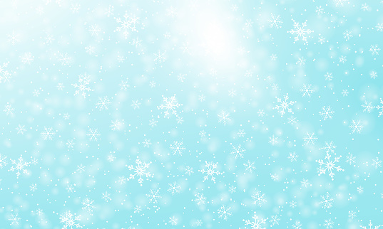Falling snow background. Vector illustration