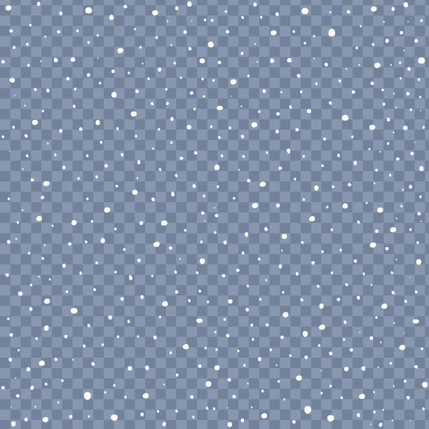 падающие снежинки на прозрачном фоне. иллюстрация вектора - снег stock illustrations