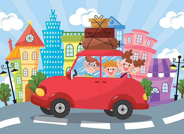 Royalty Free Family Road Trip Clip Art, Vector Images ...