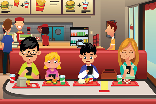 レストランで外食する家族 - アメリカ合衆国のベクターアート素材や画像を多数ご用意 - iStock