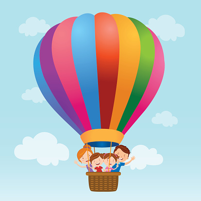 Family hot air balloon ride