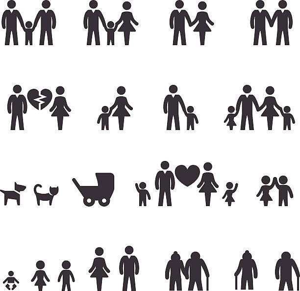 Family Icons - Acme Series View All: divorce symbols stock illustrations