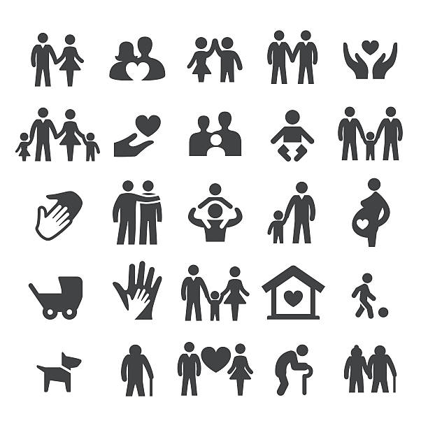 Family Relations Icons - Smart Series View All: pregnant symbols stock illustrations