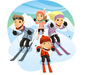 istock Family Skiing 520975849