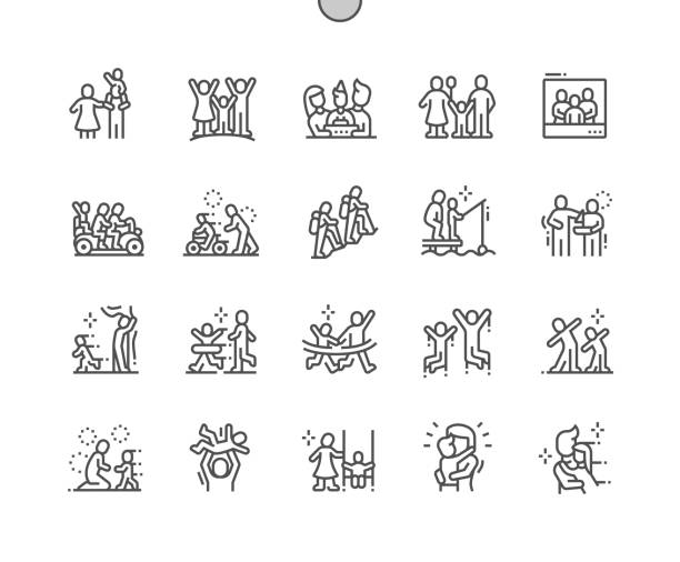 Family Values Well-crafted Pixel Perfect Vector Thin Line Icons 30 2x Grid for Web Graphics and Apps. Simple Minimal Pictogram Family Values Well-crafted Pixel Perfect Vector Thin Line Icons 30 2x Grid for Web Graphics and Apps. Simple Minimal Pictogram playful stock illustrations