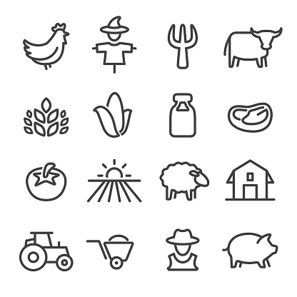 Farm Icons - Line Series