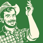 istock A farmer with a beard making hand gestures 186896975