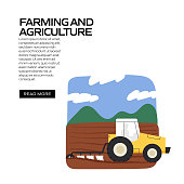 Farming and Agriculture Concept Vector Illustration for Website Banner, Advertisement and Marketing Material, Online Advertising, Social Media Marketing etc.