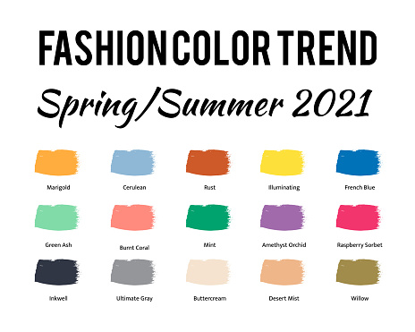 Fashion Color Trend Spring Summer 2021 Trendy Colors Palette Guide ...
