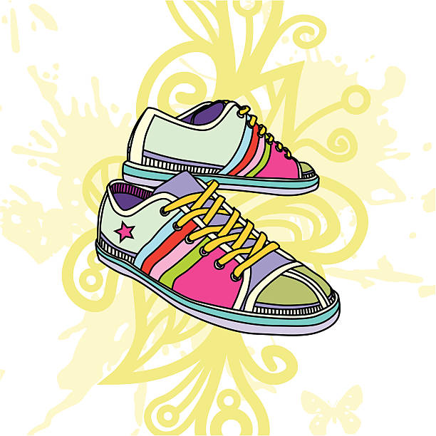Royalty Free Colorful Sneakers Clip Art, Vector Images & Illustrations