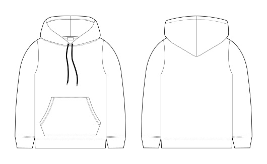 Croquis  Technique De Mode Pour Sweat Capuche Homme   Croquis  Technique De Mode Pour Sweat Capuche Homme