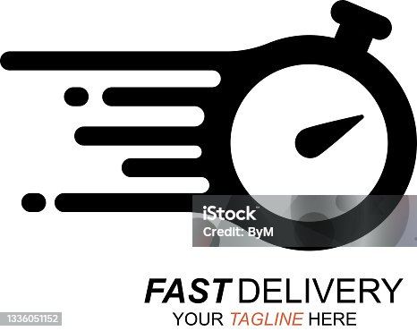 istock Fast Food Delivery Logo 1336051152