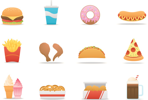 Fast Food icons | Premium Matte series