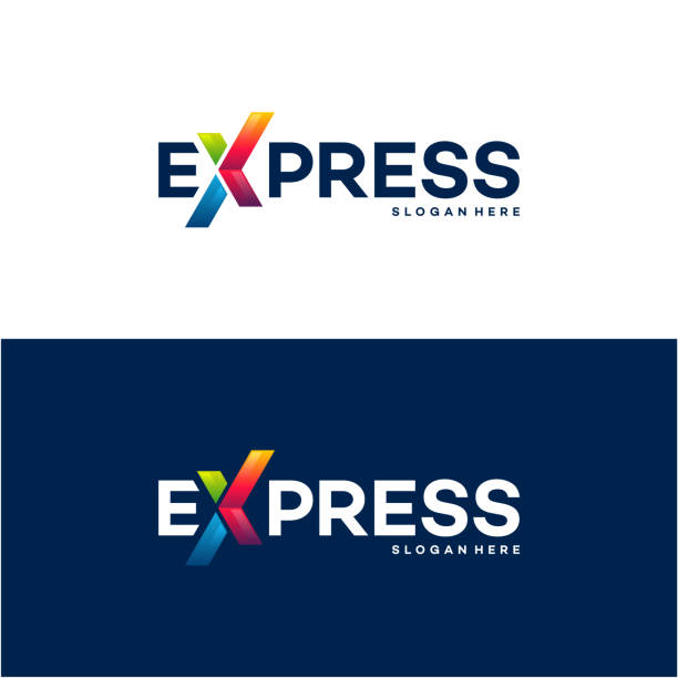 Fast Forward Express logo designs vector, Modern Express logo template, design concept Fast Forward Express logo designs vector, Modern Express logo template, design concept xes stock illustrations