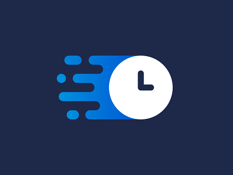 Vector illustration of fast move time icon.